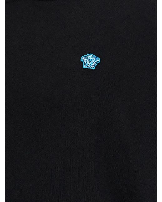 Versace Blue Cotton Sweatshirt for men