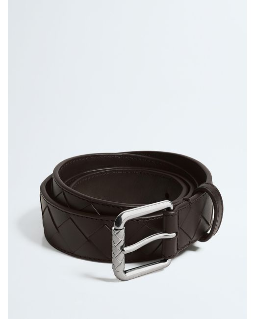 Bottega Veneta Black Intrecciato Belt for men