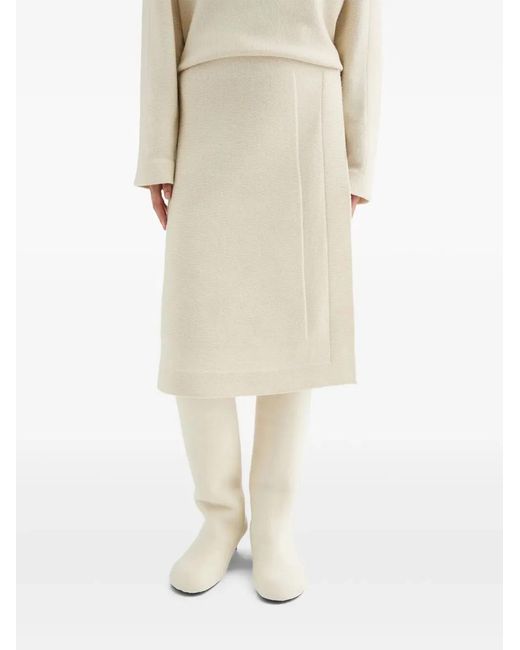 Jil Sander Natural "Padded Details" Skirt