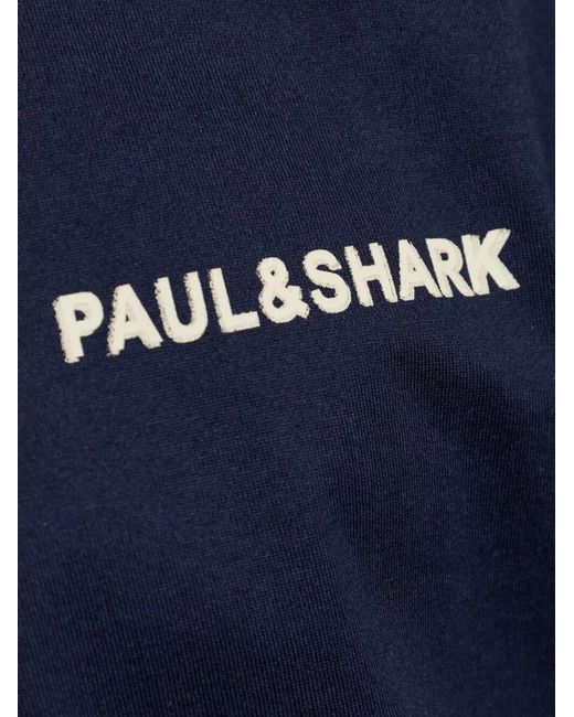 Paul & Shark Blue Paul & Shark Logo T-Shirt for men