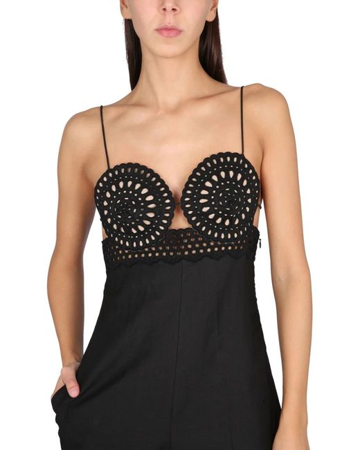 Stella McCartney Black Sangallo Bustier Jumpsuit