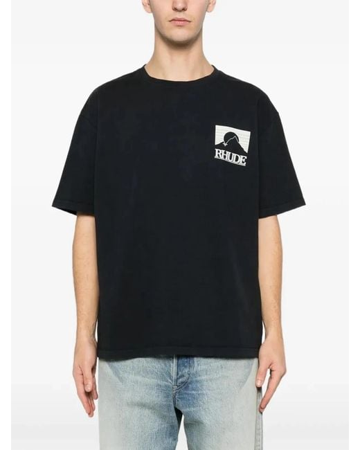 Rhude Black Moonlight Pack Tee for men