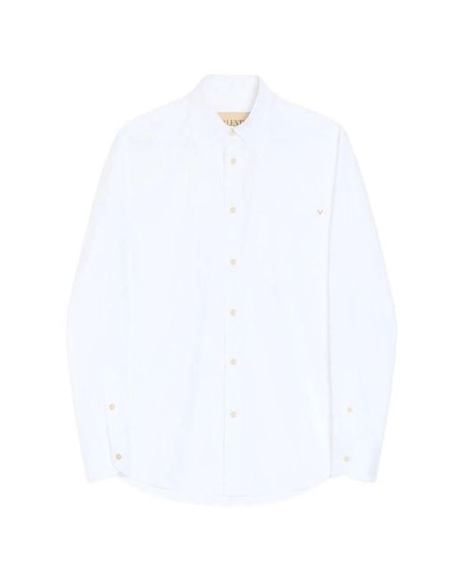 Valentino White Vgold Cotton Shirt for men