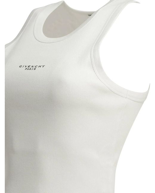 Givenchy White Logo Tank Top