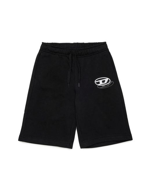 DIESEL Black Short With Logo