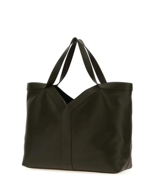Saint Laurent Black Mud Leather Oversize Shopping Bag for men