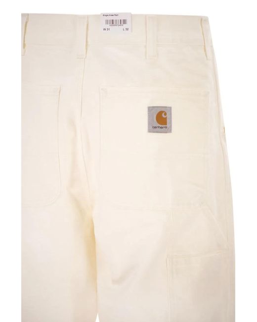 Carhartt White Cotton Trousers