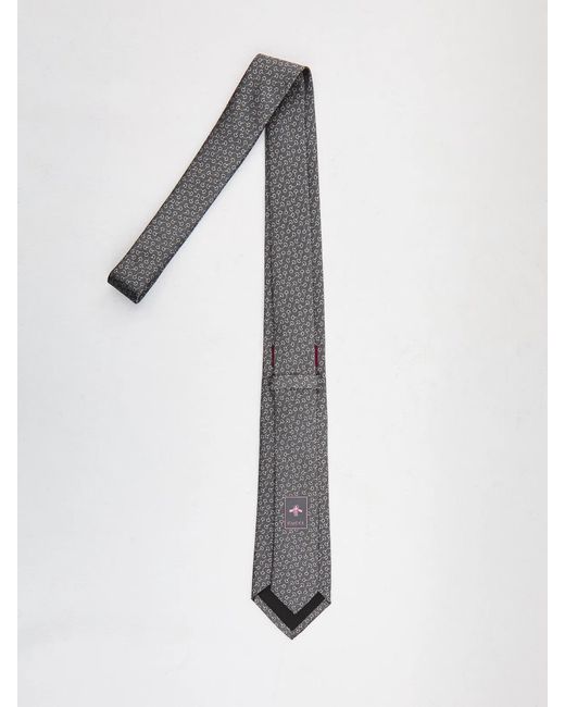 Gucci White Silk Tie With Clamps for men