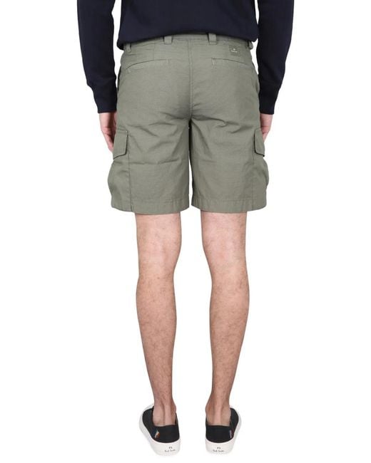 Paul Smith Gray Ps Paul Smith Bermuda Cargo for men