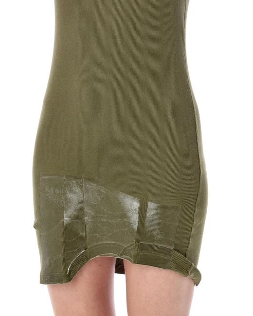 Maison Margiela Green Cotton Mini Dress