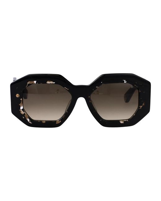 Philipp Plein Black Acetate Sunglasses