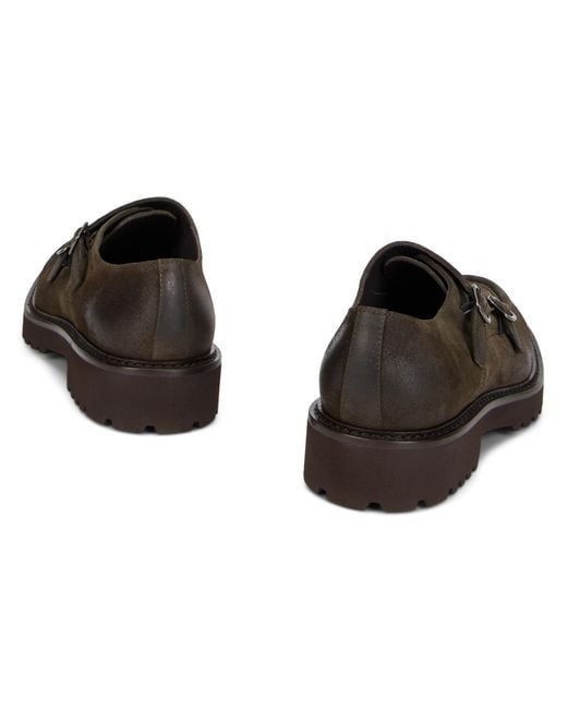 Doucal's Brown 'S Shoe With Straps for men