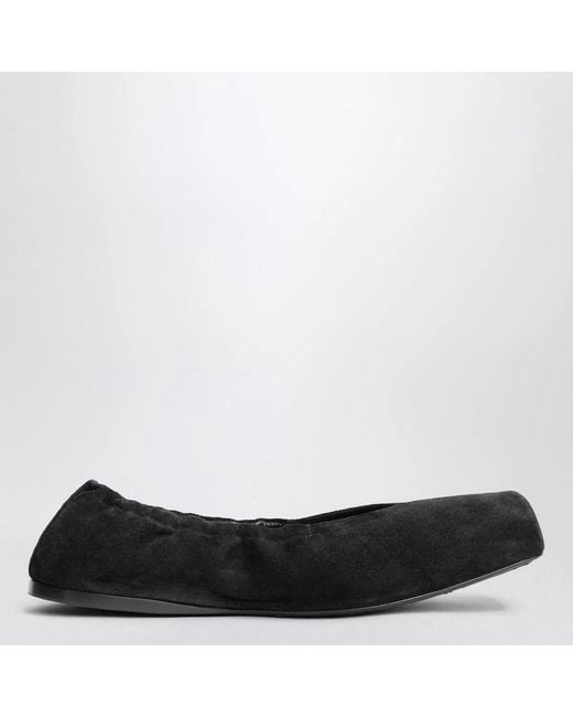 Alaïa Black Alaia Twotone Ballerina With Square Toe
