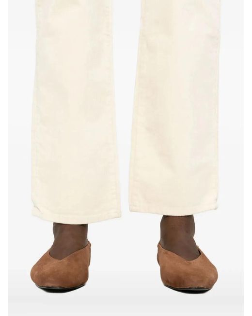 7 For All Mankind Natural Calie Straight Leg Corduroy Pants