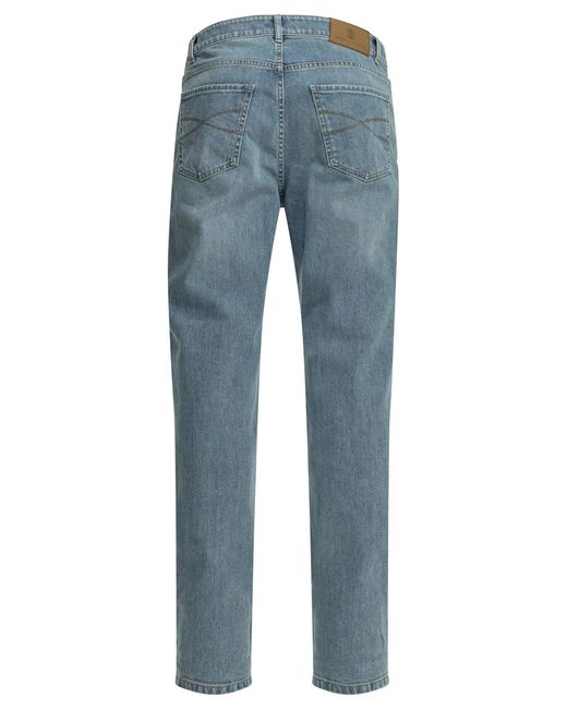 Brunello Cucinelli Blue Straight-Leg Jeans for men