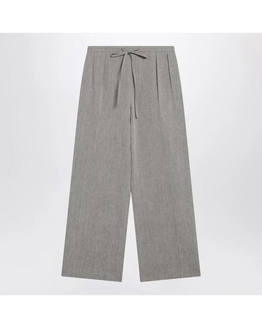 Loulou de Saison Gray Clark Pleated Trousers