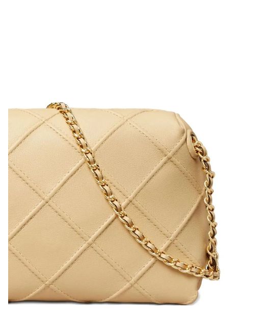 Tory Burch Natural Sesame Diamond Quilted Chain Bag