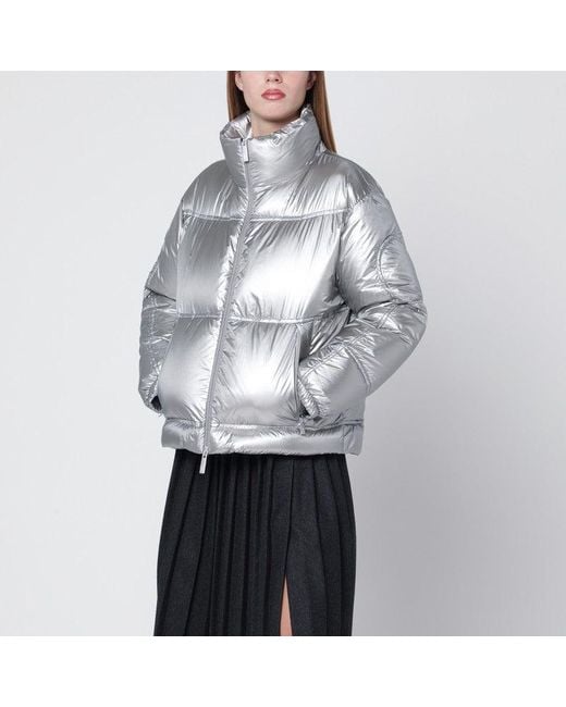 Herno Gray Metallic Shield Laminar Jacket