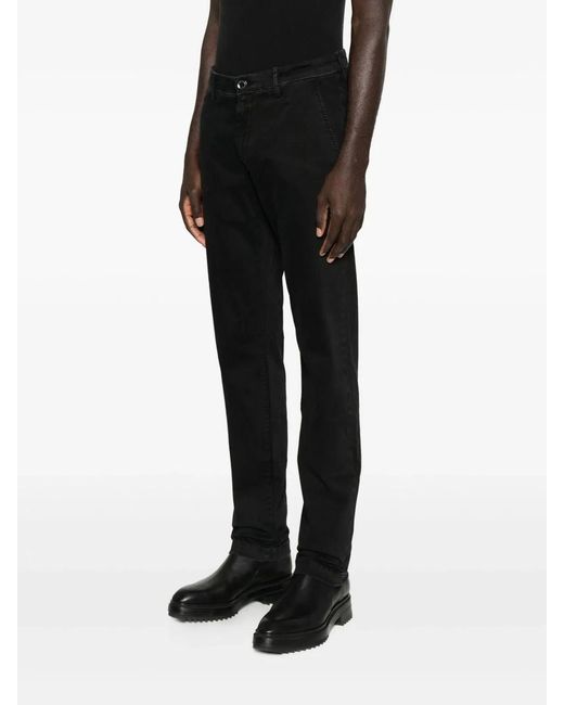 Jacob Cohen Black Cotton Elastane Pants for men