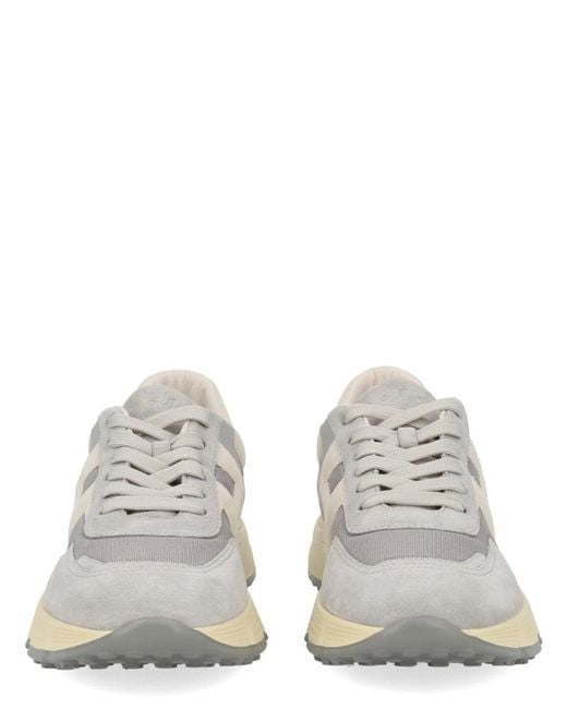 Hogan White Multicolour Calfskin Sneakers for men