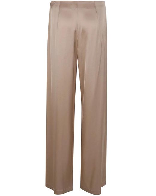 Blugirl Blumarine Natural Satin Long Trousers