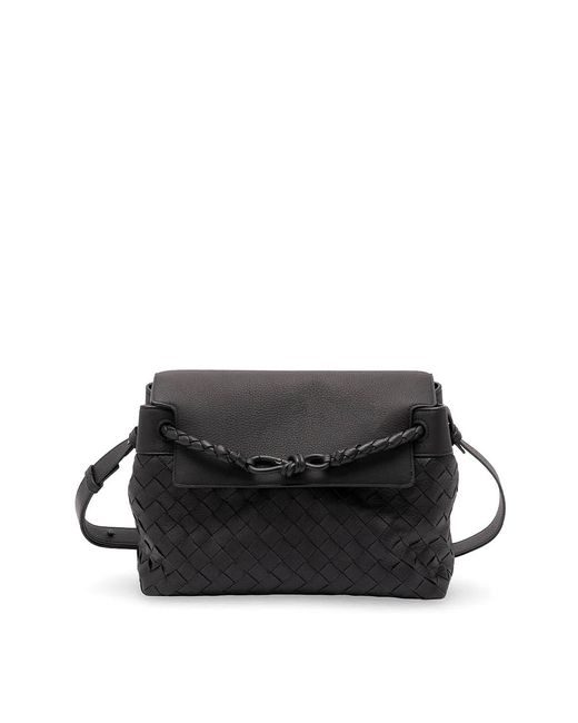 Bottega Veneta Black Small Andiamo Messenger for men