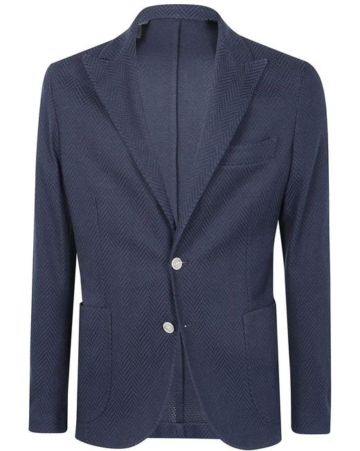 Barba Napoli Blue Dynamic Stretch Jacket for men