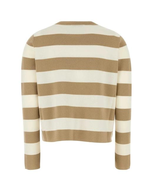 Max Mara White Embroidered Wool Viterbo Sweater