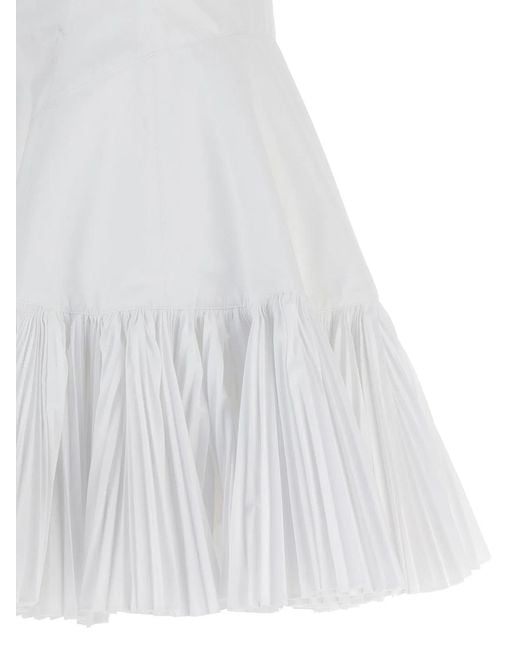 Giovanni bedin White Pleated Dress