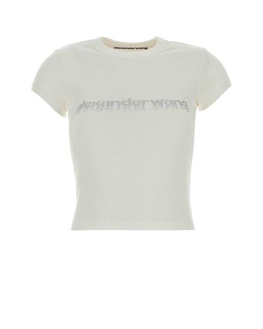 Alexander Wang White Cotton T-Shirt