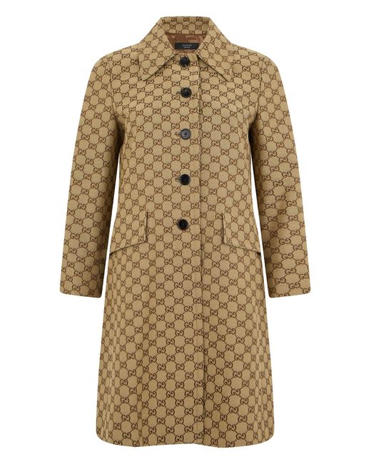 Gucci Natural Trench With Button Closure
