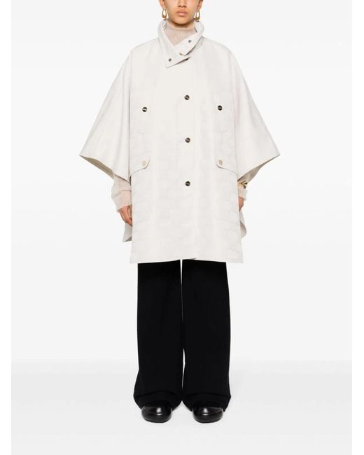 Max Mara Natural High-Neck Cape