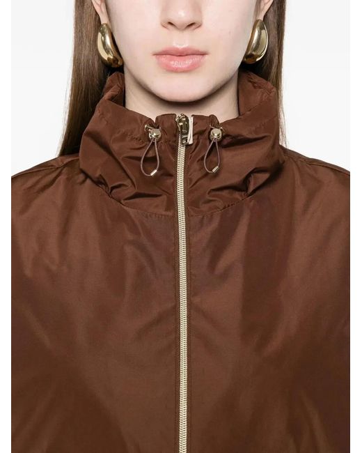Herno Brown New Techno Taffeta Short Jacket
