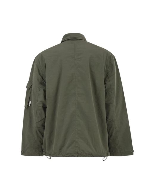 Carhartt Green Cotton Utility Jacket With Cargo Pockets