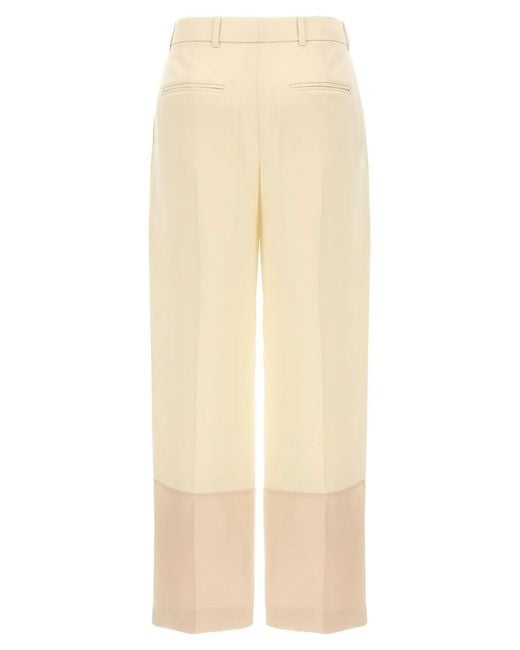 Tory Burch Natural Cropped Pants