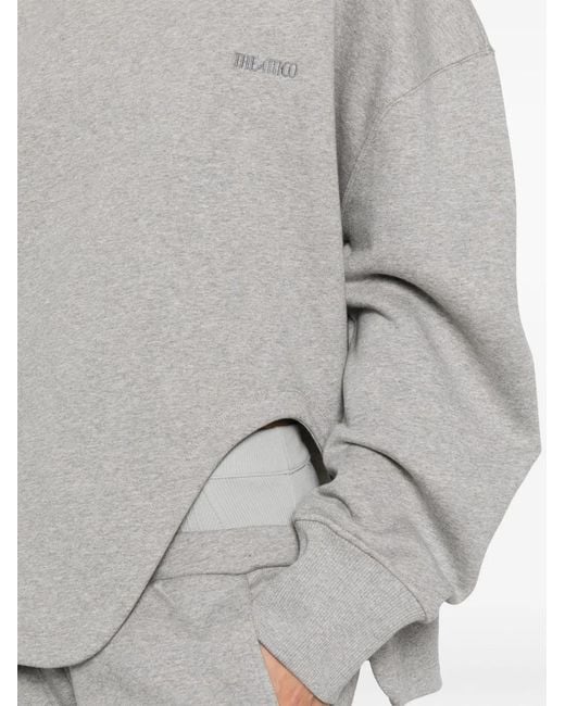 The Attico Gray Round Neck Sweatshirt