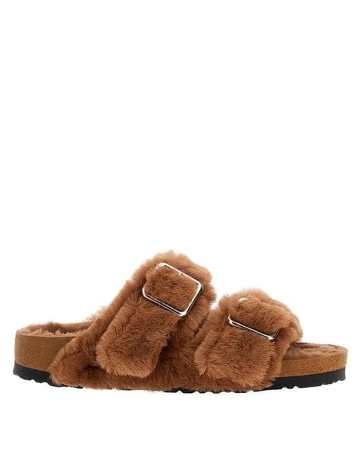 Birkenstock Brown Arizona Shearling Sandals