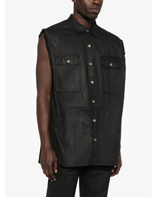 Rick Owens Black Cotton Sports Jacket for men