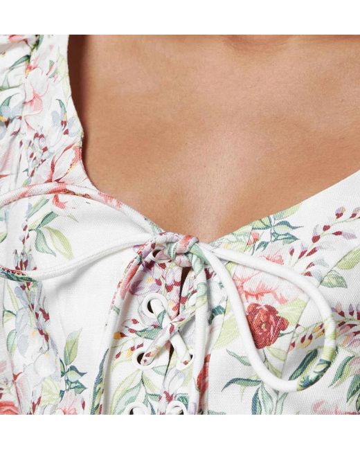 Zimmermann Pink Bellitude Laced Crop Top