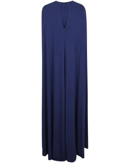 Jonathan Simkhai Blue "Demi" Cape Gown