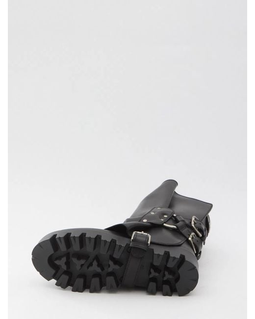 Dolce & Gabbana Black Dolce & Gabbana Rubber And Leather Boots