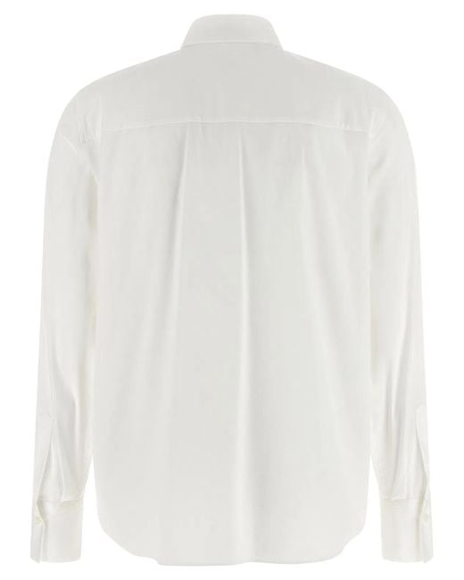 Brunello Cucinelli White 'Shiny Trim' Shirt
