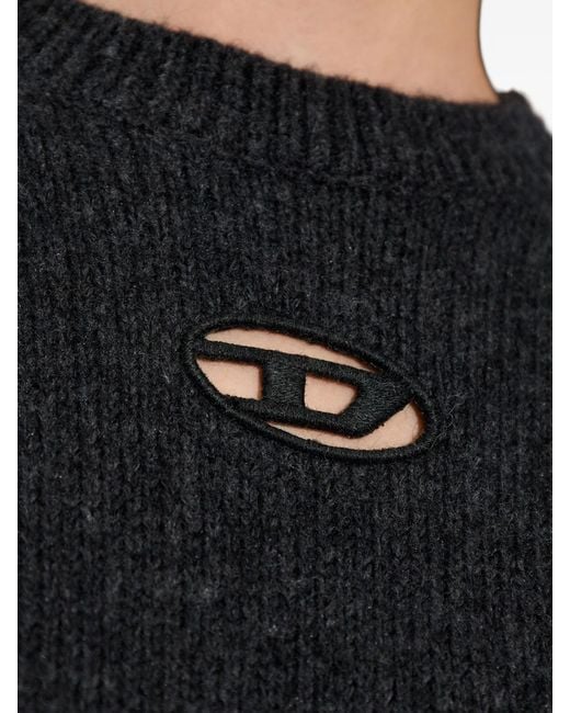 DIESEL Blue Dark Charcoal Cut-Out Sweater
