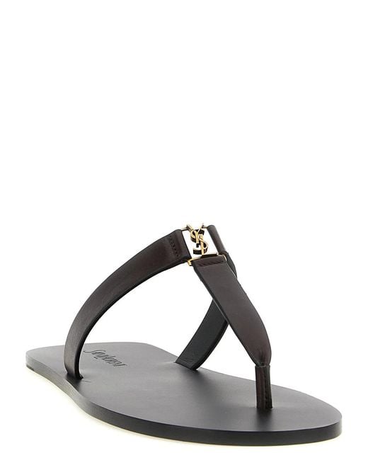Saint Laurent Black 'Babylone' Sandals for men