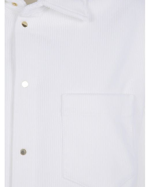 DARKPARK White "Anne" Corduroy Tailored Shirt