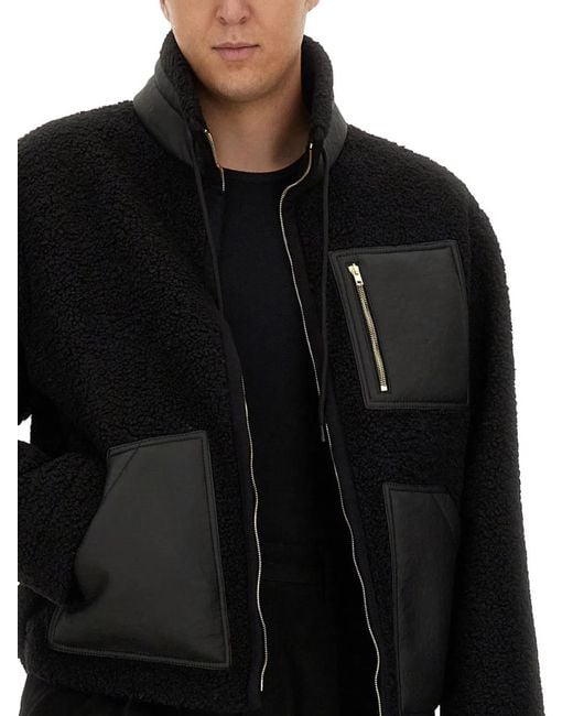 Moschino Black Jacket With Zip for men