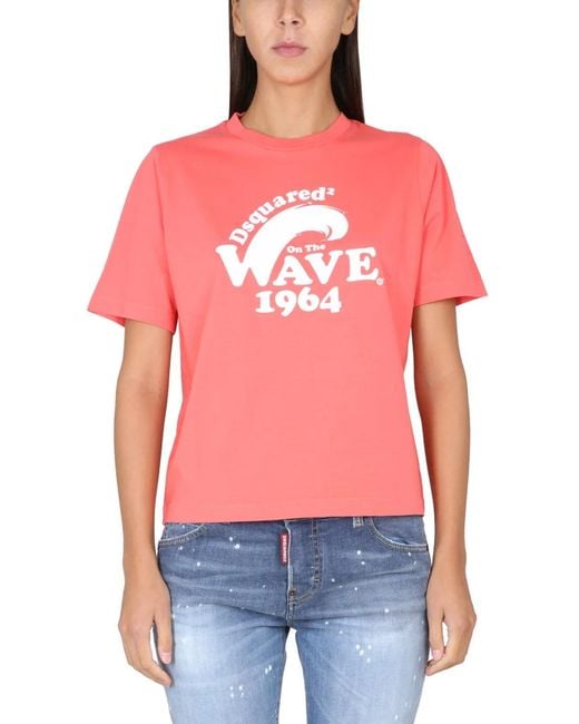 DSquared² Red T Shirt With Logo