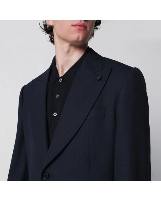 Lardini Blue Singlebreasted Wool Jacket for men