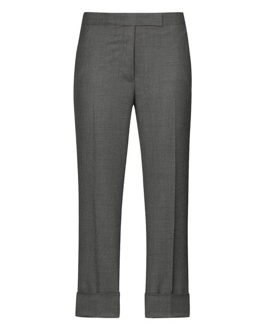 Thom Browne Gray Super 120S Cropped Wool Trousers