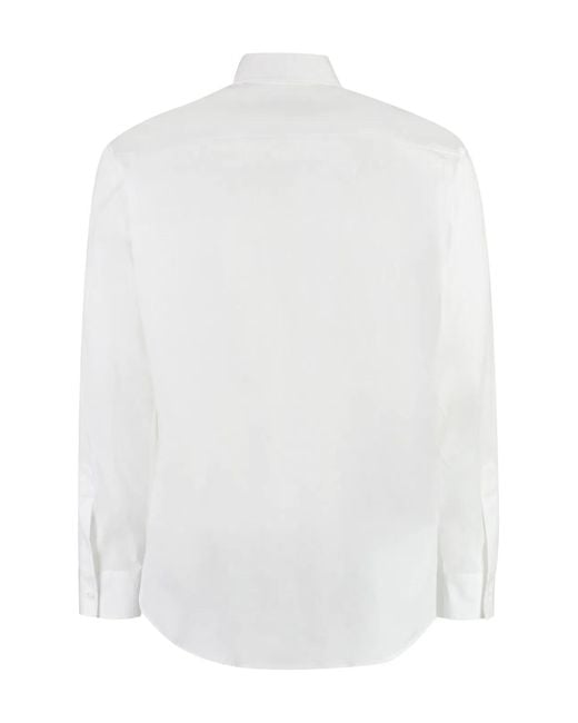 DSquared² White Stretch Poplin Shirt for men